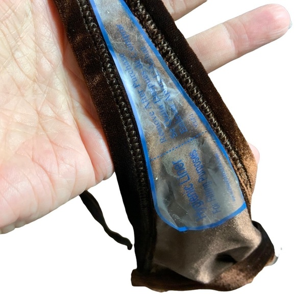 Chloe Rose sun soaked micro in brown velvet string bikini bottoms Large nwt boho - Picture 6 of 8